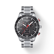 Tissot T Sport PRS 516 Chronograph Black Dial Silver Steel Strap Watch For Men - T100.417.11.051.01