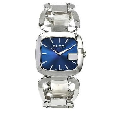 Gucci G Gucci Blue Dial Silver Steel Strap Watch For Women