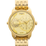 Diesel Mini Daddy Gold Dial Gold Steel Strap Watch For Men - DZ7306