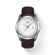 Tissot T Classic Couturier Chronograph White Dial Brown Leather Strap Watch For Men - T035.410.16.031.00