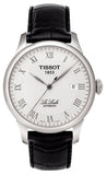Jam Tangan Pria Tissot T Classic Le Locle Automatic Silver Dial Black Leather Strap - T41.1.423.33