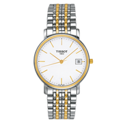 Tissot Desire White Dial Two Tone Mesh Bracelet Two Tone Steel Watch For Men - T52.2.481.31