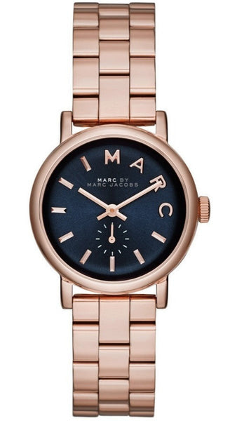 Marc Jacobs Baker Navy Blue Dial Rose Gold Steel Strap Watch  display picture 1