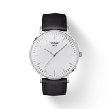 Tissot T Classic Everytime Jam Tangan Tali Kulit Hitam Dial Putih Besar Untuk Pria - T109.610.16.031.00
