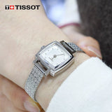 Tissot Jam Tangan Gelang Jaring Perak Dial Perak Persegi Cantik Untuk Wanita - T058.109.11.036.00