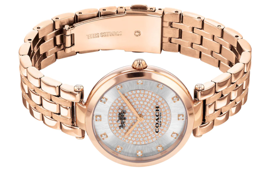Coach Park Silver Dial Rose Gold Steel Strap Watch for Women Coach Park Silver Dial Rose Gold Steel Strap Watch for Women