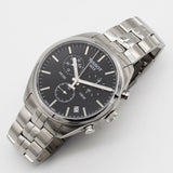 Tissot T Classic PR 100 Chronograph Black Dial Silver Steel Strap Watch for Men - T101.417.11.051.00