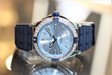 Breitling Super Chronomat Automatic 38 Diamonds Blue Dial Blue Rubber Strap Watch for Women - A17356531C1S1