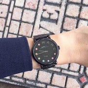Marc Jacobs Baker Black Dial Black Steel Strap Watch for Women - MBM3425