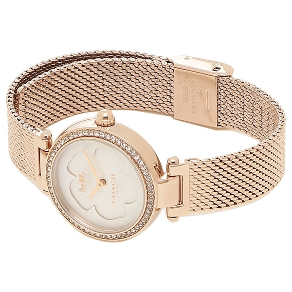 Coach Park Mother of Pearl Dial Rose Gold Mesh Bracelet Watch for Women - 14503511