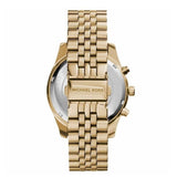 Michael Kors Lexington Chronograph Green Dial Gold Steel Strap Watch for Men - MK8446