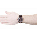 Guess Pursuit Chronograph Brown Dial Brown Leather Strap Watch for Men - W0500G3