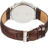 Guess Wafer Quartz White Dial Brown Leather Strap Watch For Men - W70016G2