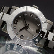 Marc Jacobs Amy Grey Dial Grey Steel Strap Watch for Women - MBM3196