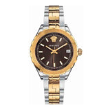 Versace Hellenyium Brown Dial Two Tone Steel Strap Watch for Women - V12040015