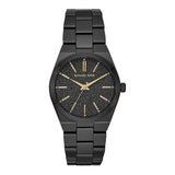 Michael Kors Channing Quartz Black Dial Black Steel Strap Watch For Women - MK6625