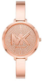 Michael Kors Charley Quartz Crystals Rose Gold Dial Rose Gold Steel Strap Watch For Women - MK4433