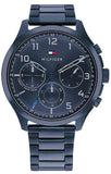 Tommy Hilfiger Asher Chronograph Blue Dial Blue Steel Strap Watch For Men - 1791853