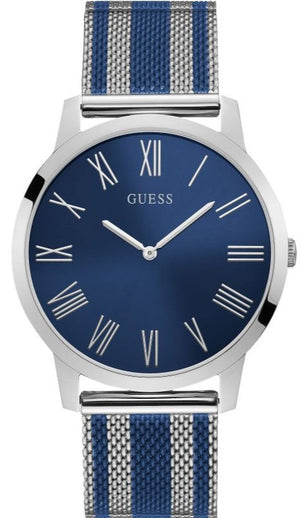 Guess Richmond Blue Dial Two Tone Mesh Bracelet Watch for Men - W1179G1