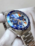 Tag Heuer Formula 1 Gulf Chronograph Blue Dial Silver Steel Strap Watch for Men - CAZ101AT.BA0842