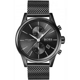 Hugo Boss Associate Black Dial Black Mesh Bracelet Watch for Men - 1513769