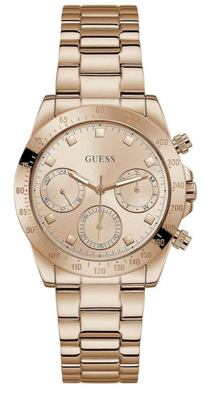 Guess Eclipse Rose Gold Dial Rose Gold Steel Strap Watch for Women - GW0314L3