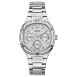 Guess Duchess Quartz Silver Dial Silver Steel Strap Watch For Women - GW0558L1