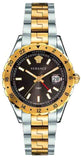 Versace Hellenyium Quartz Brown Dial Two Tone Steel Strap Watch For Men - V11040015 