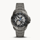 Fossil Bronson Automatic Skeleton Black Dial Grey Steel Strap Watch for Men - ME3218