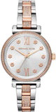 Michael Kors Sophie Chronograph Silver Dial Two Tone Steel Strap Watch For Women - MK3880