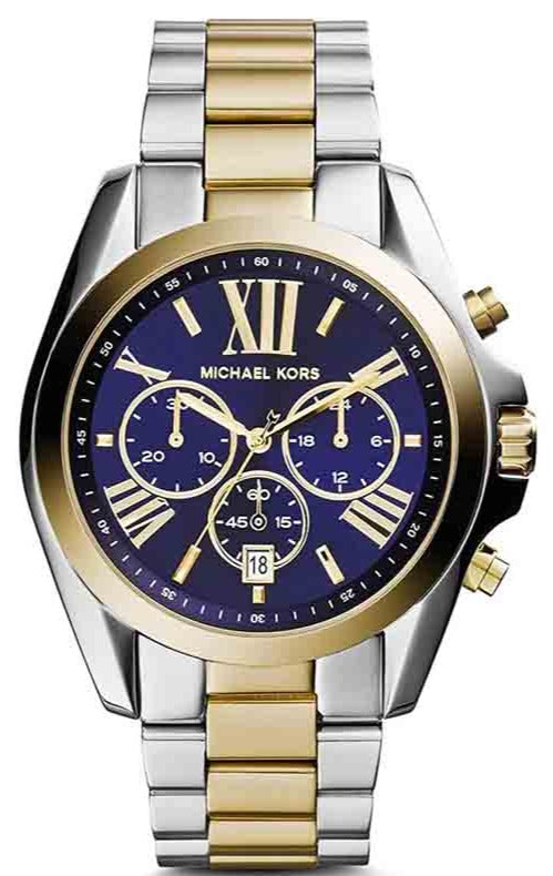 š Michael Kors Bradshaw Blue Dial Two Tone Steel Strap Watch for Women - MK5976 (100% off)