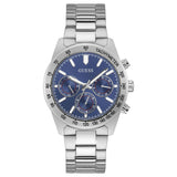 Guess Altitude Chronograph Blue Dial Silver Steel Strap Watch for Men - GW0329G1