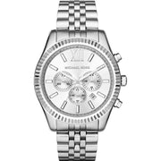 Michael Kors Lexington Silver Dial Silver Steel Strap Watch for Men - MK8405