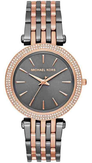 Michael Kors Darci Analog Quartz Grey Dial Two Tone Steel Strap Watch For Women - MK3584