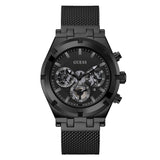 Guess Continental Chronograph Black Dial Black Mesh Strap Watch For Men - GW0582G3