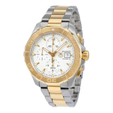 Tag Heuer Aquaracer Automatic White Dial Two Tone Steel Strap Watch for Men - CAY2121.BB0923