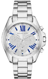 Michael Kors Bradshaw Quartz Silver Dial Silver Steel Strap Watch For Women - MK6320