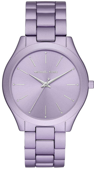 Michael Kors Slim Runway Quartz Purple Dial Purple Steel Strap Watch For Women - MK4540