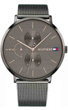 Tommy Hilfiger Jenna Multifunction Grey Dial Grey Mesh Bracelet Watch For Women - 1781945