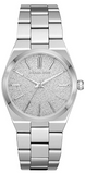 Michael Kors Channing Three Hand Silver Dial Silver Steel Strap Watch For Women - MK6626