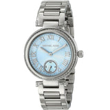 Michael Kors Skylar Quartz Blue Dial Silver Steel Strap Watch For Women - MK5988