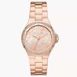 Michael Kors Lennox Quartz Rose Gold Dial Rose Gold Steel Strap Watch For Women - MK7405