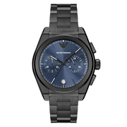 Emporio Armani Analog Chronograph Blue Dial Silver Steel Strap Watch For Men - AR11561
