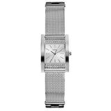 Guess Nouveau Diamonds Silver Dial Silver Mesh Bracelet Watch for Women - W0127L1