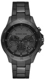 Michael Kors Grayson Chronograph Black Dial Black Steel Strap Watch For Men - MK9109