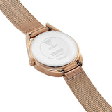 Guess Whisper Silver Dial Rose Gold Mesh Bracelet Watch for Women - W1084L3