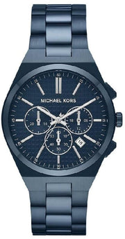 Michael Kors Lennox Chronograph Blue Dial Blue Steel Strap Watch For Women - MK9147