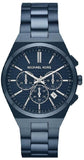 Michael Kors Lennox Chronograph Blue Dial Blue Steel Strap Watch For Women - MK9147