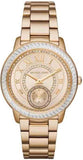 Michael Kors Madelyn Quartz Gold Dial Gold Steel Strap Watch For Women - MK6287