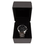 Emporio Armani Giovanni Chronograph Black Dial Silver Steel Strap Watch For Men - AR11208